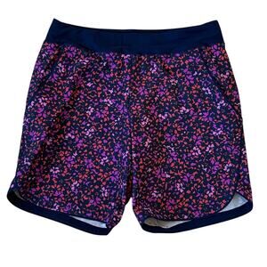 Lands' End Women's Navy Floral Print Swim Shorts